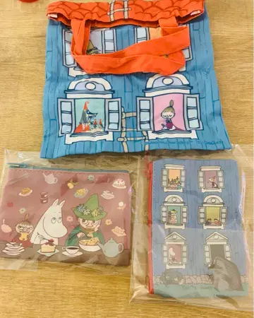 무민 파우치 토트백 잡화 컬렉션 무민 저택 가챠 3점