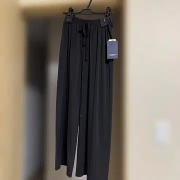 (새 상품) 블랙, 산뜻한 와이드 팬츠