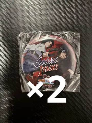 NARUTO 후지큐 하이랜드 사스케 이타치 캔뱃지 2개 세트