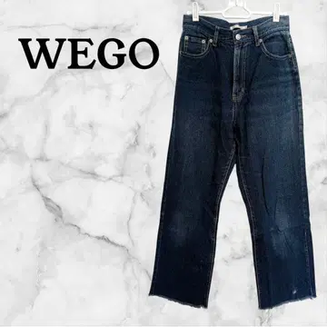 [WEGO] 다크 블루 하이웨스트 플레어 데님 데님