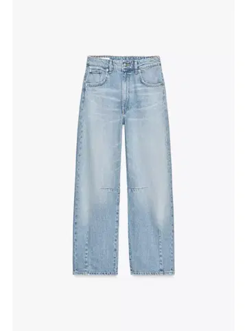 ZARA TRF 배기 벌룬 미드라이즈 데님 팬츠
