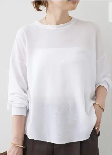*New Sheer 와플 티셔츠