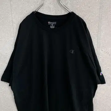 챔피온 자수 로고 블랙 빅사이즈 티셔츠 2XL