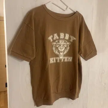 mixta TABBY KITTEN 반팔 티셔츠 브라운 저널