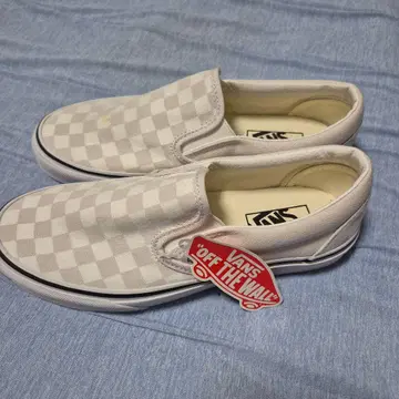 VANS 슬립온 화이트 체크