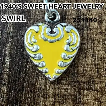 스위트하트 주얼리 SWIRL 에나멜 실버 빈티지 목걸이