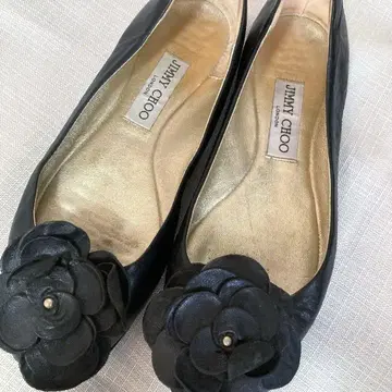 JIMMY CHOO 블랙 플랫 슈즈 23.5 36.5