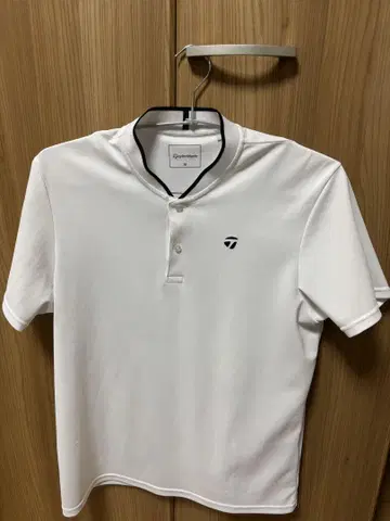 TaylorMade 반팔 피케 셔츠 M 사이즈 화이트 남성용