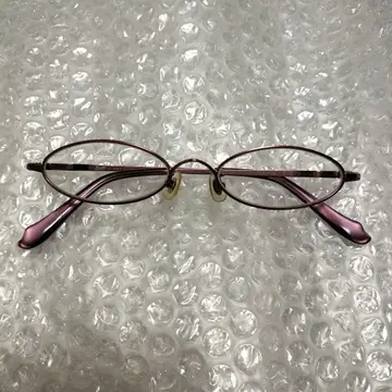 퍼플 메탈 프레임 오벌 안경