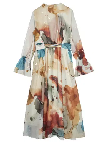 택 포함 AMERI Vintage AMELIA INK ART DRESS