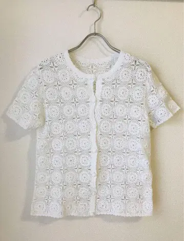 vintage 반팔 가디건