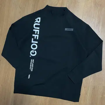 RUFFLOG 모크넥 롱 T셔츠 XXL 블랙