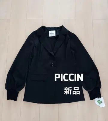 새상품 피칭 테일러드 자켓 스트레치 리브 소매 손세탁 블랙 M