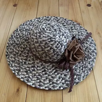 여성용 꽃 장식 밀짚모자 57cm