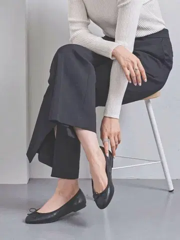 UNITED ARROWS 가죽 발레 슈즈