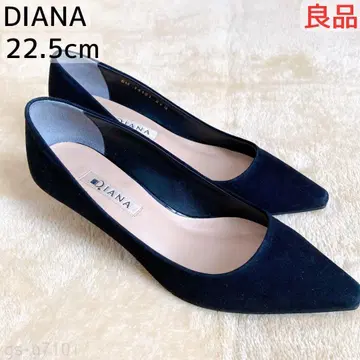 양품 다이애나 22.5cm 펌프스 스틸레토 스웨이드 블랙