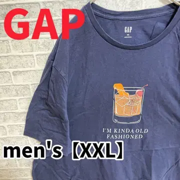 F2650 [ GAP ] 프론트 프린트 반팔 티셔츠 [ XXL ] 네이비