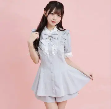 시크릿 허니 셋업 반팔 스카이블루