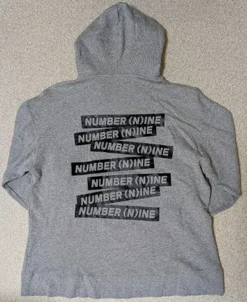 Nunber (N) ine DENIM 그레이 뒷면 로고 후드티