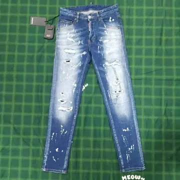 DSQUARED2 디스퀘어드 데미지 & 페인트 데님 팬츠 44