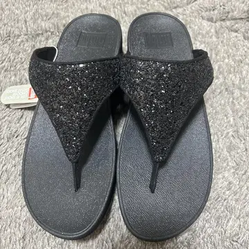 미사용품 fitflop 글리터 샌들 BLACK US07 24cm
