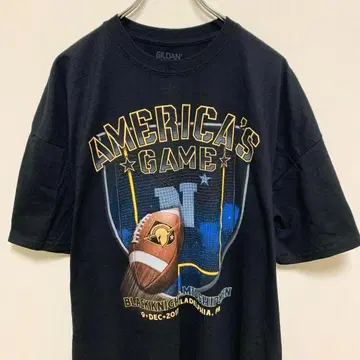 아메리칸즈 게임 빅 프린트 팀 로고 블랙 티셔츠 2XL