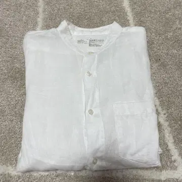 MUJI 린넨 100% 화이트 긴팔 셔츠 L 사이즈