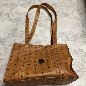 MCM 토트백 가죽 브라운