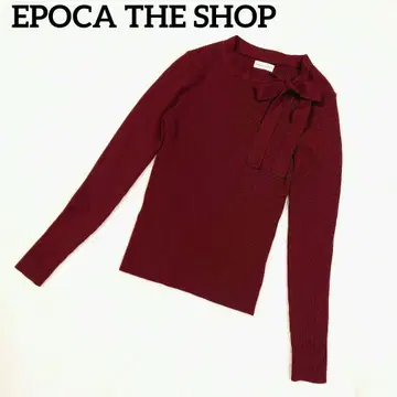 보타이 니트 에포카 EPOCA THE SHOP 울 100% 크림슨 색상