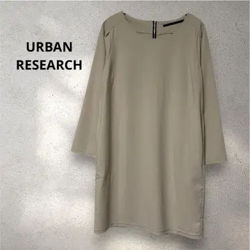URBAN RESEARCH 원피스 베이지 7부 소매 백 지퍼 FREE
