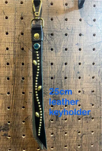 25cm 아쿠아 가죽 스터드 키링 CALEE schott 좋아하시는 분