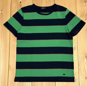 새상품 A.P.C. 보더 로우 게이지 컷소 반팔 티셔츠 아페쎄
