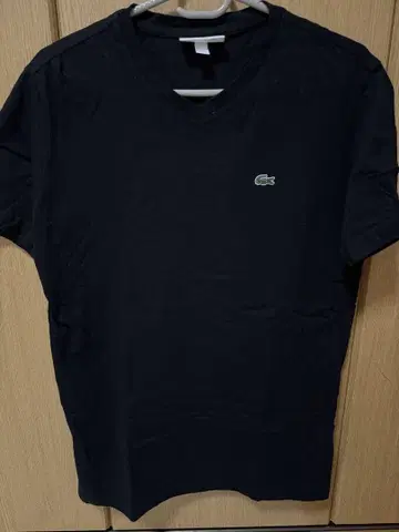 LACOSTE 블랙 V넥 셔츠 US XS