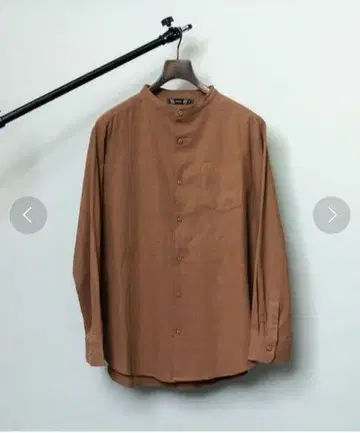 HALB 린넨 셔츠 M 브라운 고급 두꺼운 린넨 레어