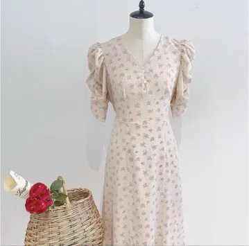 DEICY 신주쿠 루미네 한정 빈티지 로즈 도트 원피스
