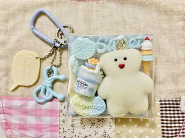 가챠 파우치 pastel Blue 마스코트 파우치