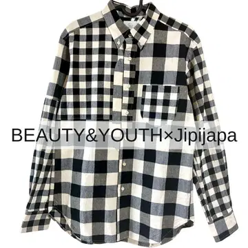 BEAUTY&YOUTH x Jipijapa 체크 긴팔 셔츠 코튼 M