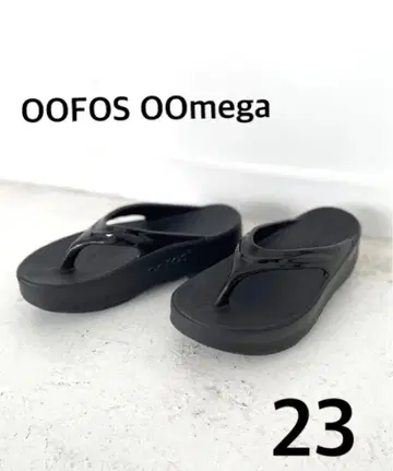 OOFOS 우포스 Oomega 리커버리 샌들 23 블랙