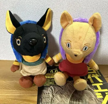 고대 이집트전 아누비스 바스테트 봉제 인형 세트 미사용 새상품
