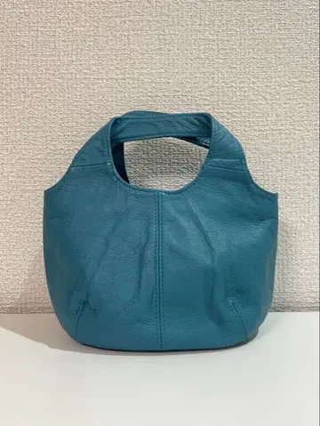 파피요네 터콰이즈 가죽 핸드백