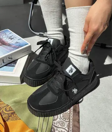 U.S. POLO ASSN. 로우컷 통굽 스니커즈 23.5cm