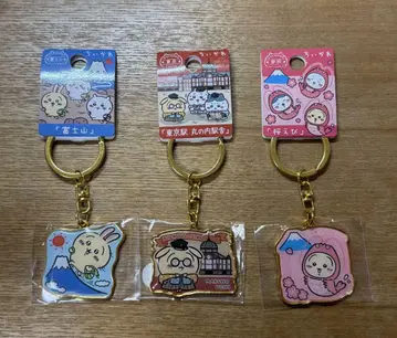 치이카와 (먼작귀) 지역 한정 키링 3종 세트 토끼