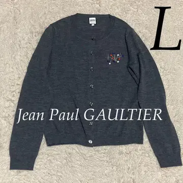 Jean Paul GAULTIER 자수 밴드 카라 그레이 가디건