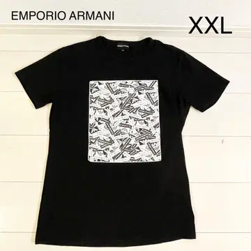 EMPORIO ARMANI 티셔츠 XXL 블랙 반팔