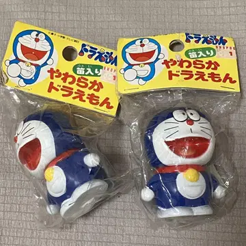 [도라에몽] 말랑말랑 도라에몽 2개 세트 피리 내장 쇼와 레트로