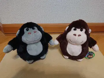 데굴데굴 고릴라 봉제 인형 블랙 & 브라운 15cm