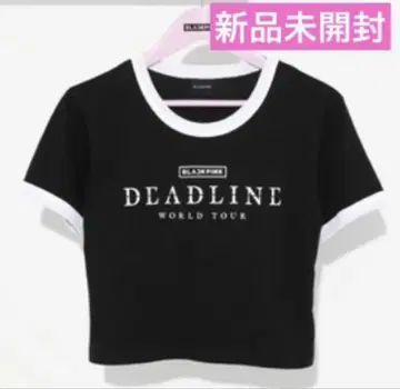 BLACKPINK 티셔츠 DEADLINE 블랙 M