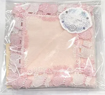[미사용 새상품] 치카자와 레이스 손수건 돼지에게 진주 핑크