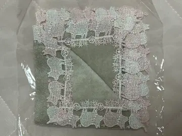 새상품 치카자와 레이스 타월 손수건 돼지에게 진주