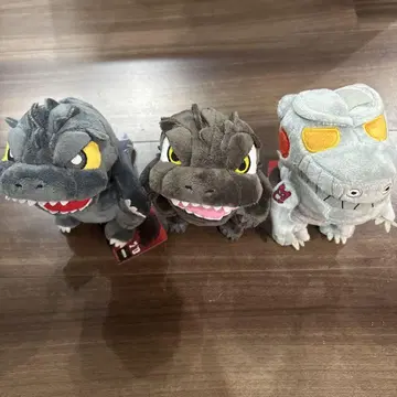 고질라 봉제 인형 3체 세트